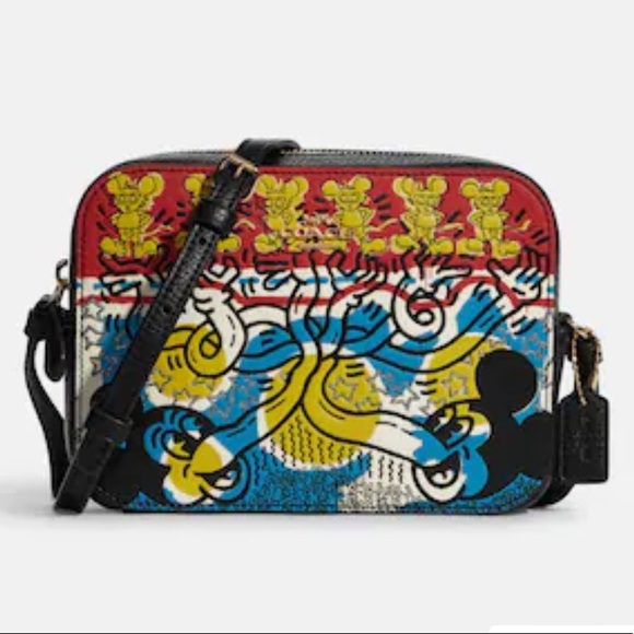 Coach Disney Mickey Mouse X Keith Haring Mini Camera Bag Crossbody Bag - Picture 4 of 11